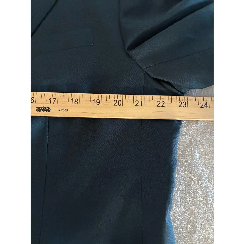 Gucci Uniform Suit Men's 44 Green Wool Mohair Double Breasted *altered, pants 46
